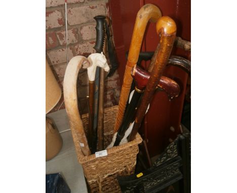 wicker stick stand with sticks