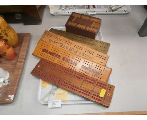tray of cribbage boards
