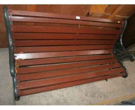 garden bench with cast ends