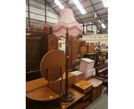 wooden standard lamp