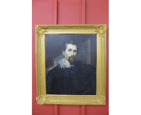 English School, portrait of a 16th Century nobleman, oil on canvas laid on panel, framed