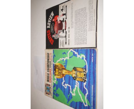 1966 World cup souvenir program, together with Manchester united review from the 19th February 1958 vacant Manchester united 