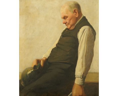 Late 19th/early 20th century Scottish School, oil painting on canvas, portrait of a butler.  73 cm x 60 cm, framed (see illus