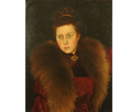 Early 20th century Russian school, possibly by Valentine Serov (1865-1911), oil painting, portrait of Alexandra Feodorovna.  