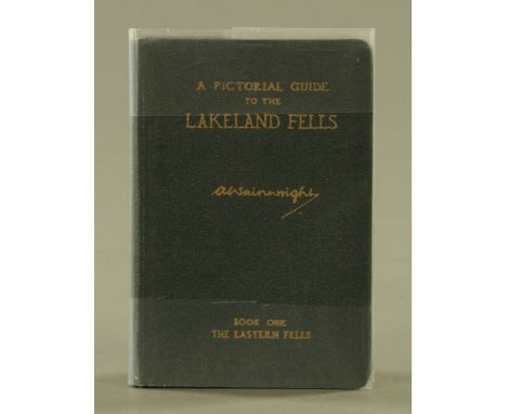 Alfred Wainwright (1907-1991), one volume first edition "A Pictorial Guide to the Lakeland Fells" 1955 (see illustration). CO