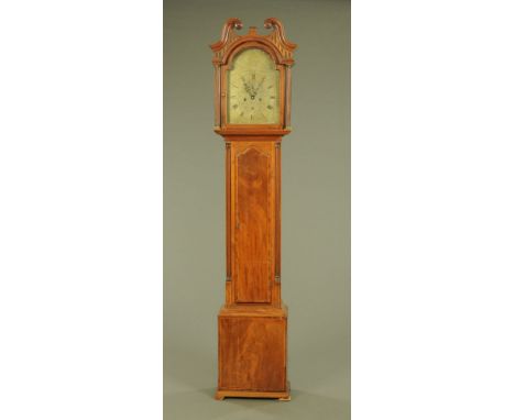 A George III mahogany longcase clock by Peter Hunter Edinburgh, with two train striking movement with seconds dial and date a