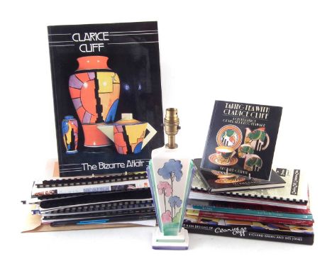 Collection of Clarice Cliff books and reference works, also collectors club newsletters, auction catalogues from the Christie