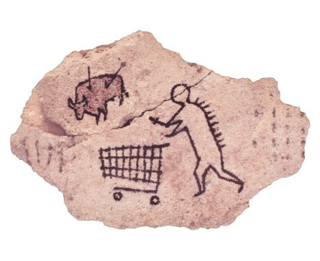 Postcard, 2018, originally sold by the British Museum but out of stock as of 8/9/2018, offset lithograph on shaped wood board