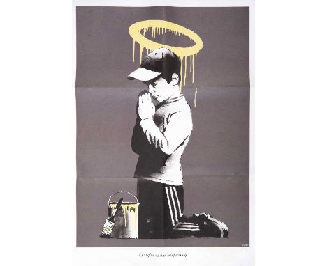 2010, offset lithograph in colours, with folds as issued, two-sided promotional poster for the 2010 documentary Exit Through 