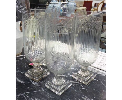 LANTERNS, a set of four, French Art Deco style, 40cm H. (4)