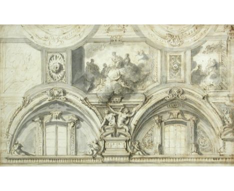 Roman School (18th Century) and Gianni Basoli (Italian, 18th Century) Architectural studies for room designs; and seven other