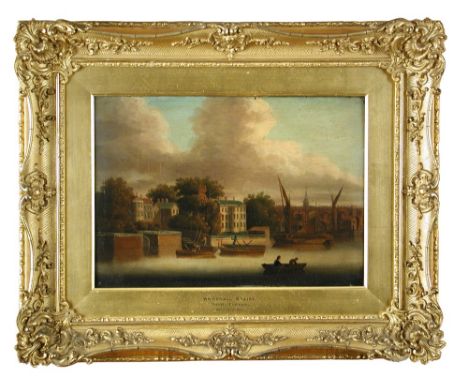 Daniel Turner (British, exh. 1782-1801) A View from the River Thames of Whitehall Stairs, the Minister's house in Whitehall G