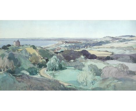 § Leonard Russell Squirrell, RWS, RE (British, 1893-1979) Above Sandgate, Hythe, Kent signed and dated lower right "L R Squir