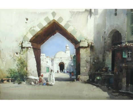 Noel Leaver, ARCA (British, 1889-1951) A Moorish gate in Algiers signed lower left "Noel H Leaver" watercolour 25 x 37cm (10 