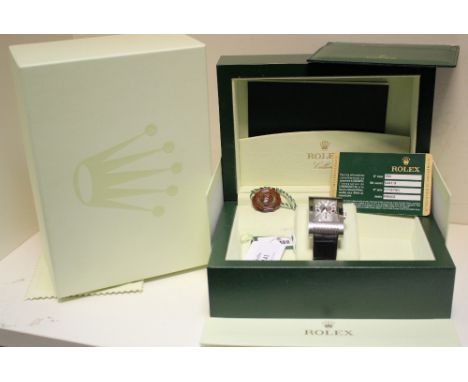 Rolex - a gentleman's 18ct white gold cased 'Prince Cellini' chronometer wristwatch the silvered two tone rectangular dial Si