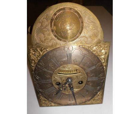 A late 18th century Austrian ebonised verge bracket clock, the 13cm brass dial signed 'Kilian Geist Wienn' to a boss in the a