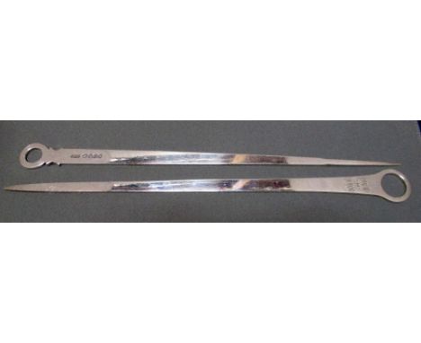 A George III silver meat skewer, by William Sumner & Richard Crossley, London 1781, engraved with initials JCA to JHR, of pla