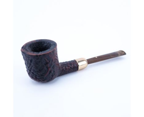 Dunhill Shell Briar Pipe with 14K Gold Spigot. Stamped 14K with makers mark, signed and numbered. Rubbing to stout or else go