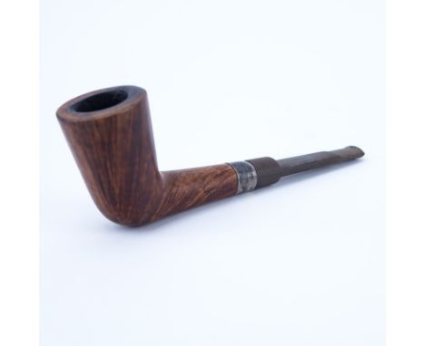 Charatan's Make High Quality Wood Smoking Pipe with Sterling Silver Spigot. Stamped sterling silver on spigot, markers mark o
