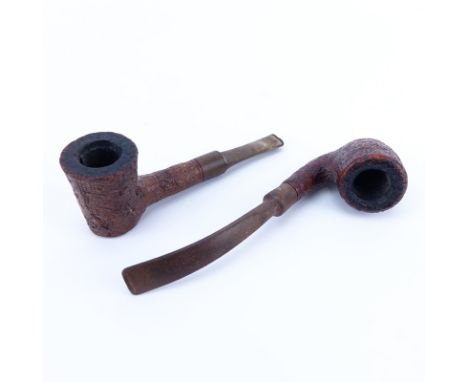 Group of Two (2): Stanwell and English High Quality Wood Smoking Pipes. Stanwell pipe is signed and numbered , Denmark. Engli