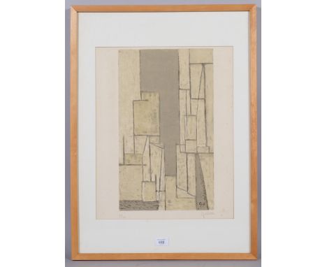 Geer Van Velde (1898 - 1977), composition I, lithograph, Galerie Maeght, signed in pencil, no. 72/100, image 46cm x 27cm, fra