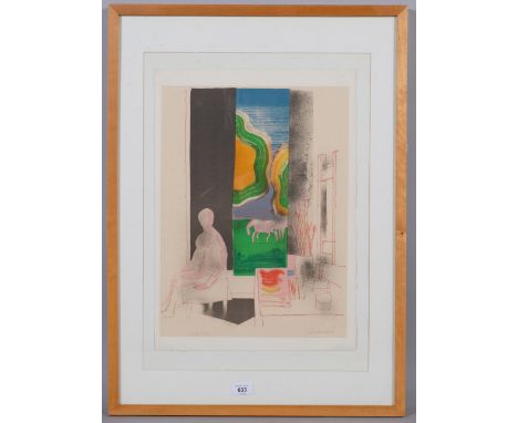 Paul Guiramand, interior, lithograph, signed in pencil, no. 128/160, image 45cm x 33cm, framedVery slight even paper discolou