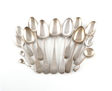 A collection of Channel Islands silver flatware, various dates and makers including John Le Gallais, Charles William Quesnel,