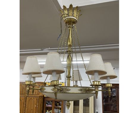 20th century French Empire style light fitting with metal mounts