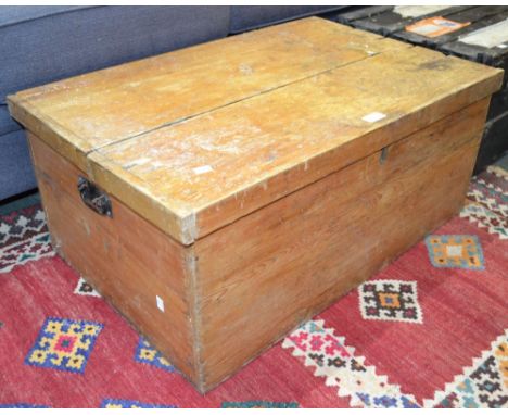 A vintage pine carpenters tool box