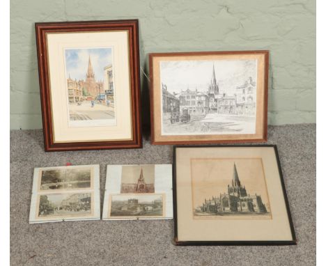 A collection of pictures and prints of Rotherham, South Yorkshire. To include Thomas La Dell, John Rudkin print, Ernest Radcl
