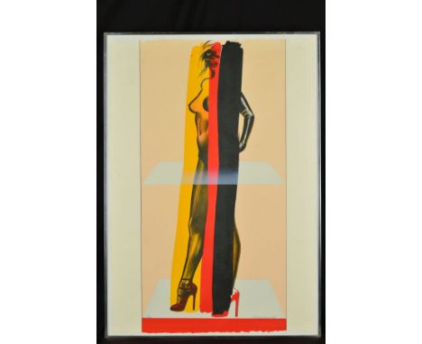 ALLEN JONES RA, (1937), 'V', a limited edition lithograph on paper 45/60, signed, numbered and dated (19)76 in pencil, alumin