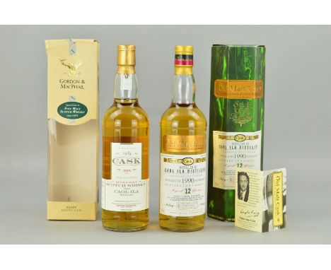 TWO BOTTLES OF CAOL ILA SINGLE MALT SCOTCH WHISKY, comprising a bottle of Caol ila Old Malt Cask, Islay Single Malt, aged 12 