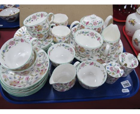 Minton 'Haddon Hall' Tea Set Service, of twenty-seven pieces:- One Tray