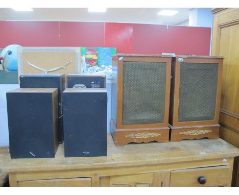 Pair of Period High Fidelity Model L524 Speakers, pair of Panasonic SB 500 and pair of JVC 5.40. (6)