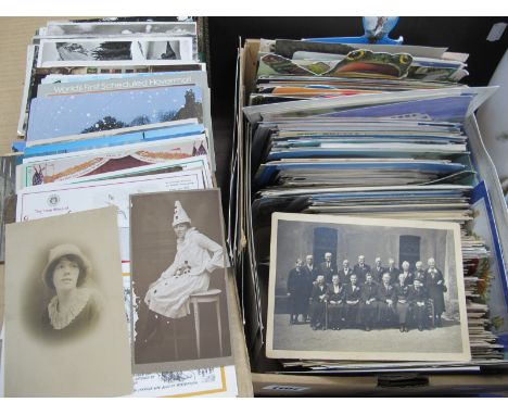 Postcards - A Large Quantity, including topographical, Judges, portrait, group shots, early XX Century noticed, photos, etc:-