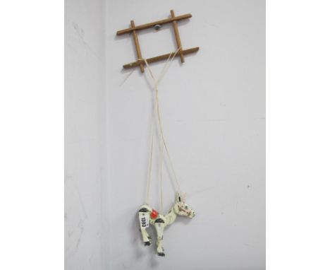 A White Metal Muffin The Mule Puppet, 'Made In England'.