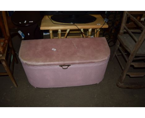 VINTAGE LLOYD LOOM STYLE OTTOMAN