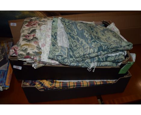 TWO BOXES OF CURTAINS