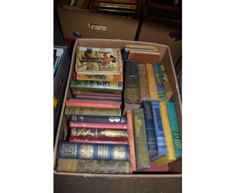 BOX CONTAINING BINDINGS AND OTHER VINTAGE BOOKS