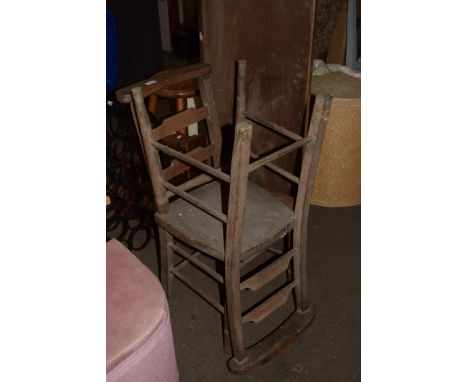 TWO VINTAGE WOODEN CHAIRS