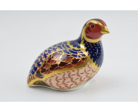 Royal Crown Derby Paperweight in the form of a Partridge, limited edition, number 1,142 of a limited edition of 4,500, first 