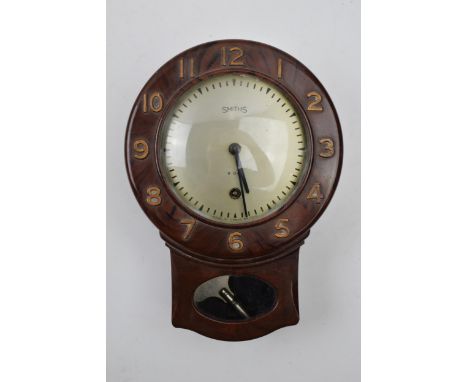 Smiths vintage 8 day Bakelite wall clock, 28cm long.  