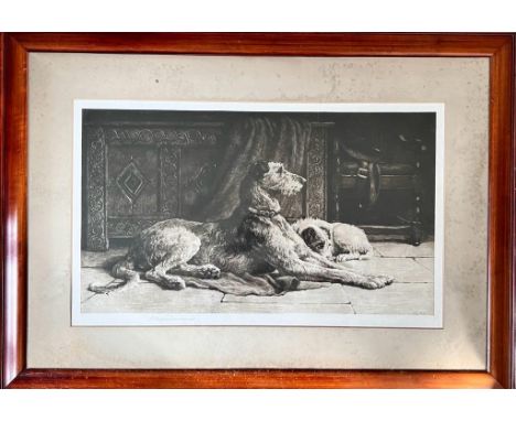 HERBET DICKSEE, SIGNED ARTIST PROOF LITHOGRAPH ON VELLUM, 'PATIENCE', INITIALLED IN PLATE 1922, FRAMED AND GLAZED, APPROX 36 