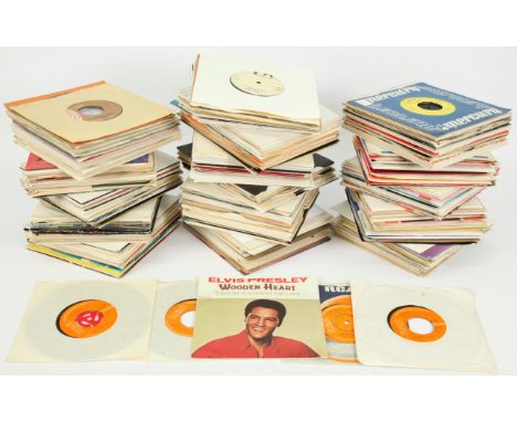 A collection of Rock and Pop 7" Singles from 1950s - 1960's. Includes artists: Elvis Presley, Jerry Lee Lewis, Little Richard