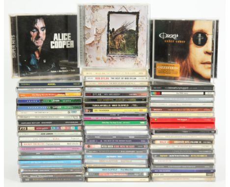A collection of 50+ Classic Rock CDs. Includes artists: Ozzy Osbourne, The Rolling Stones, Led Zeppelin, Bob Dylan, Free, ZZ 