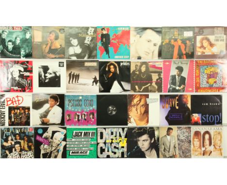 A collection of 1980's Pop And Dance LPs and 12" Singles. Includes artists: Janet Jackson, The Beatmasters, Kim Wilde, Gloria