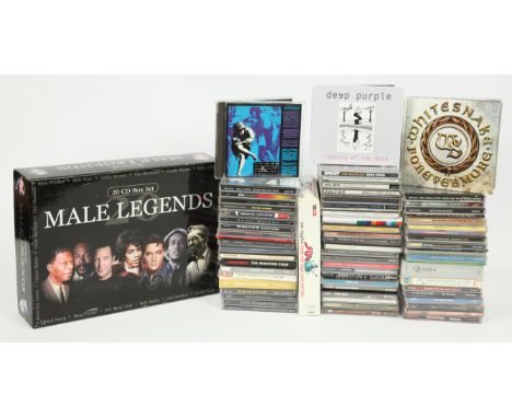 A collection of 60+ Rock and Metal CDs. Includes artists: Queen, Van Morrison, The Troggs, The Kinks, Thin Lizzy, Whitesnake,