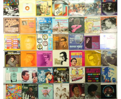 A collection of 60+ Rock n Roll LPs. Includes artists: Jerry Lee Lewis, Buddy Holiday, Roy Orbison, Duane Eddy, Carl Perkins,