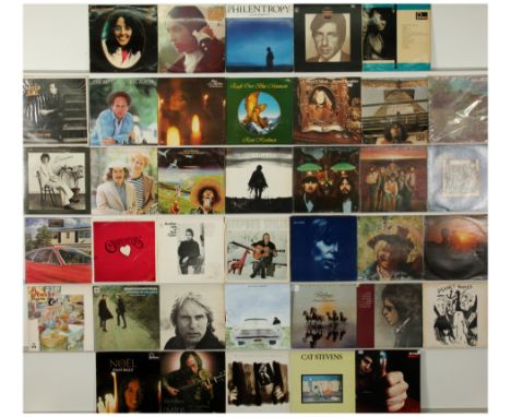 A collection of Folk/Country LPs to include; Neil Young - Harvest Moon (1992 Europe 1st Press, Printed Inner Sleeve, Vinyl Ve