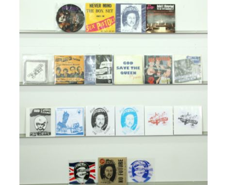 A collection of Sex Pistols Unofficial 7" Singles. All recent presses. Includes: 50th Anniversary of God Save The Queen on Go